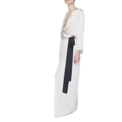 Beige Polyester Long